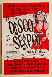 k287 DISCO SEXPOT one-sheet movie poster '70s dance with Dave Barry!