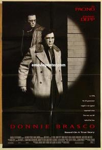 k290 DONNIE BRASCO DS one-sheet movie poster '97 Al Pacino, Johnny Depp