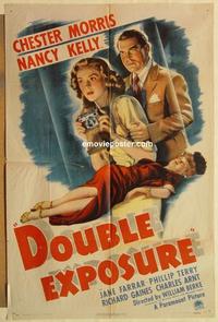 k293 DOUBLE EXPOSURE one-sheet movie poster '44 Chester Morris, film noir