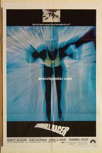 k295 DOWNHILL RACER style B one-sheet movie poster '69 Robert Redford, skiing