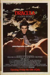 k297 DRACULA advance one-sheet movie poster '79 Frank Langella, Olivier