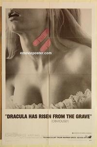 k298 DRACULA HAS RISEN FROM THE GRAVE one-sheet movie poster '69 Hammer