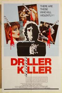 k305 DRILLER KILLER one-sheet movie poster '79 Abel Ferrara horror!