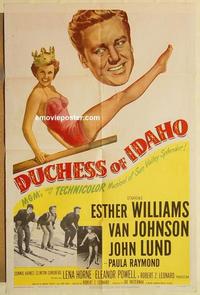 k307 DUCHESS OF IDAHO one-sheet movie poster '50 Esther Williams