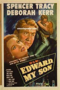 k314 EDWARD MY SON one-sheet movie poster '49 Spencer Tracy, Deborah Kerr