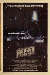 k323 EMPIRE STRIKES BACK advance 1sh movie poster '80 George Lucas