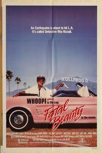 k341 FATAL BEAUTY one-sheet movie poster '87 detective Whoopi Goldberg!