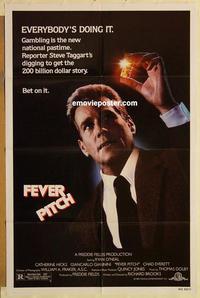 k346 FEVER PITCH one-sheet movie poster '85 Ryan O'Neal, Richard Brooks