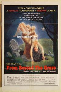 k380 FROM BEYOND THE GRAVE one-sheet movie poster '73 wild horror image!