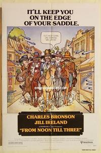 k382 FROM NOON TILL THREE style B one-sheet movie poster '76 Charles Bronson