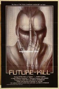 k386 FUTURE-KILL one-sheet movie poster '84 Edwin Neal, cool sci-fi image!