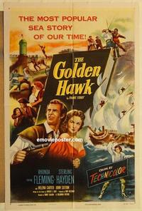 k411 GOLDEN HAWK one-sheet movie poster '52 Rhonda Fleming, Sterling Hayden