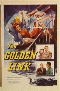 k412 GOLDEN LINK one-sheet movie poster '54 cool girl falling image!