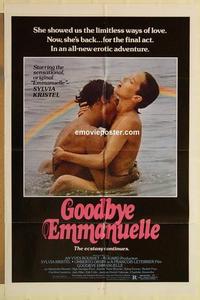 k417 GOODBYE EMMANUELLE one-sheet movie poster '77 sexy Sylvia Kristel!