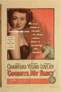 k418 GOODBYE MY FANCY one-sheet movie poster '51 Joan Crawford, Young