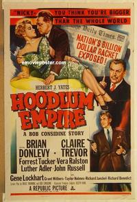 k473 HOODLUM EMPIRE one-sheet movie poster '52 Donlevy, Trevor, noir!