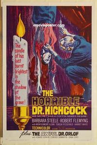 k476 HORRIBLE DR HICHCOCK/AWFUL DR ORLOFF one-sheet movie poster '64
