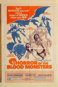 k477 HORROR OF THE BLOOD MONSTERS one-sheet movie poster '70 Al Adamson