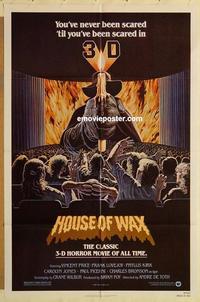 k480 HOUSE OF WAX one-sheet movie poster R81 Vincent Price, Bronson