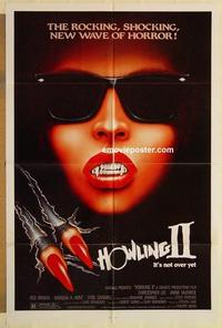 k483 HOWLING 2 one-sheet movie poster '85 Christopher Lee, werewolf!