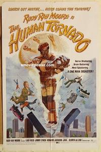 k486 HUMAN TORNADO one-sheet movie poster '76 wild Rudy Ray Moore!