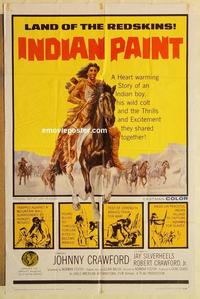 k513 INDIAN PAINT one-sheet movie poster '65 Crawford, Native Americans