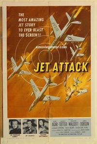 k540 JET ATTACK one-sheet movie poster '58 John Agar, Audrey Totter