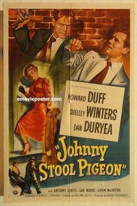 k542 JOHNNY STOOL PIGEON one-sheet movie poster '49 Howard Duff