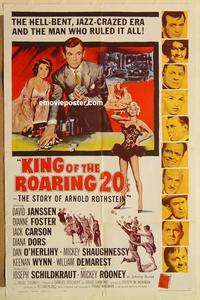 k566 KING OF THE ROARING 20'S one-sheet movie poster '61 David Janssen