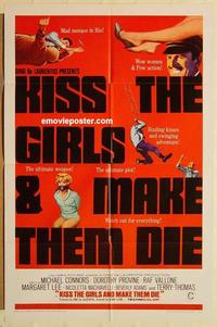 k570 KISS THE GIRLS & MAKE THEM DIE one-sheet movie poster '66 Connors