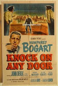 k571 KNOCK ON ANY DOOR one-sheet movie poster '49 Humphrey Bogart, Derek