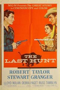 k589 LAST HUNT one-sheet movie poster '56 Robert Taylor, Granger