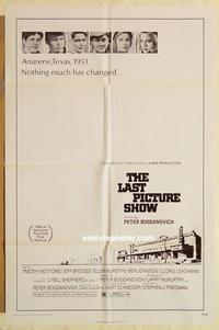 k591 LAST PICTURE SHOW one-sheet movie poster '71 Jeff Bridges, Bogdonovich