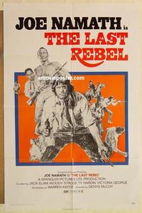 k592 LAST REBEL one-sheet movie poster '71 Joe Namath, Woody Strode