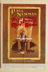 k603 LIFE & TIMES OF JUDGE ROY BEAN one-sheet movie poster '72 Amsel art!