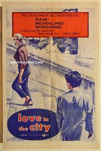 k620 LOVE IN THE CITY one-sheet movie poster '53 Antonioni, Fellini