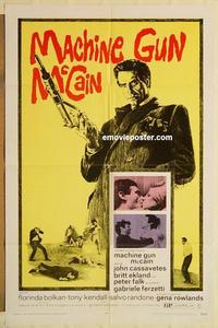 k630 MACHINE GUN McCAIN one-sheet movie poster '70 Cassavetes, Ekland