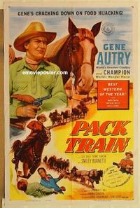 k751 PACK TRAIN one-sheet movie poster '53 Gene Autry, western!