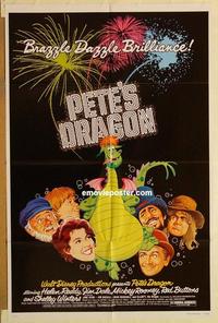 k763 PETE'S DRAGON one-sheet movie poster '77 Walt Disney, Helen Reddy
