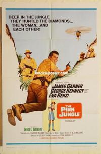 k769 PINK JUNGLE one-sheet movie poster '68 James Garner, George Kennedy