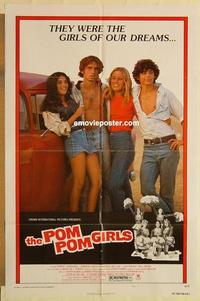 k782 POM POM GIRLS one-sheet movie poster '76 high school teen sex!