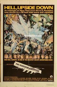 k784 POSEIDON ADVENTURE 1sh movie poster '72 Gene Hackman, Borgnine