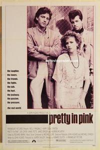 k789 PRETTY IN PINK one-sheet movie poster '86 Molly Ringwald, Stanton