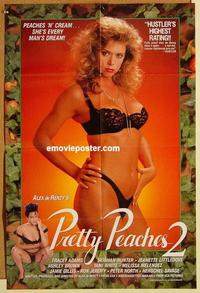 k790 PRETTY PEACHES 2 video one-sheet movie poster '87 Alex de Renzy