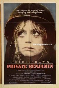 k794 PRIVATE BENJAMIN one-sheet movie poster '81 military Goldie Hawn!