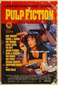 k798 PULP FICTION one-sheet movie poster '94 Uma Thurman, Quentin Tarantino
