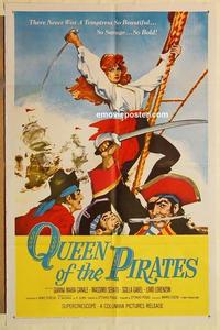 k802 QUEEN OF THE PIRATES one-sheet movie poster '61 Gianna Maria Canale