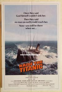 k807 RAISE THE TITANIC one-sheet movie poster '80 great sinking image!