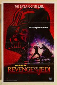 k828 RETURN OF THE JEDI teaser one-sheet movie poster '83 Revenge!
