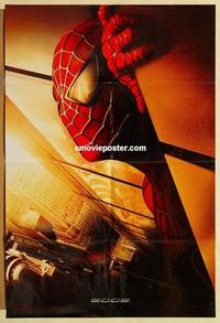 k929 SPIDER-MAN DS teaser one-sheet movie poster '02 Tobey Maguire, cool!